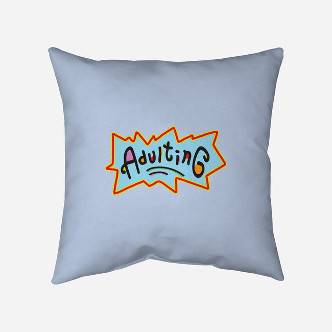 Adulting-none removable cover w insert throw pillow-FreshFleur