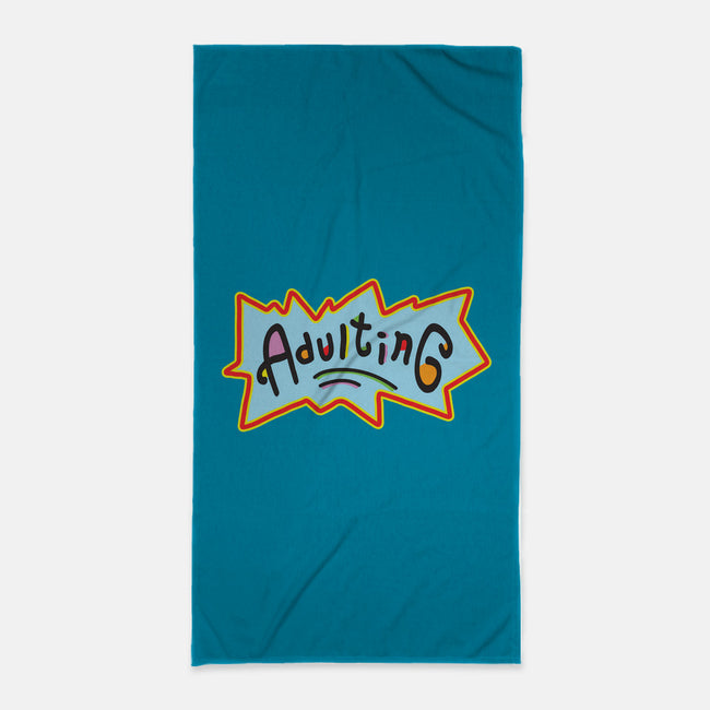 Adulting-none beach towel-FreshFleur