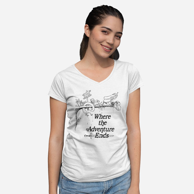 Adventure's End-womens v-neck tee-Ste7en Lefcourt