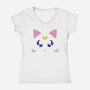 Advisor Cat-womens v-neck tee-Le Chardonneret