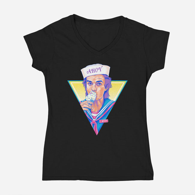 Ahoy!-womens v-neck tee-zerobriant