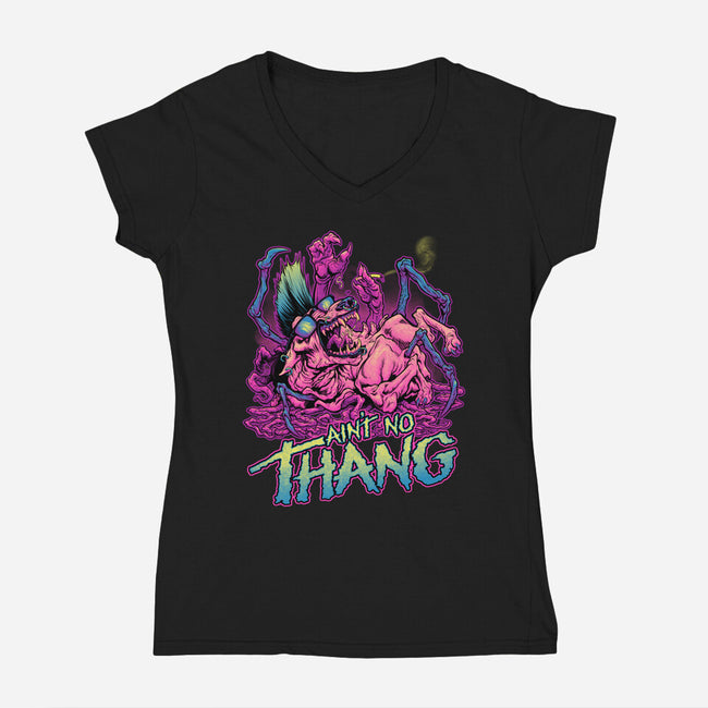 Ain't No Thang-womens v-neck tee-BeastPop