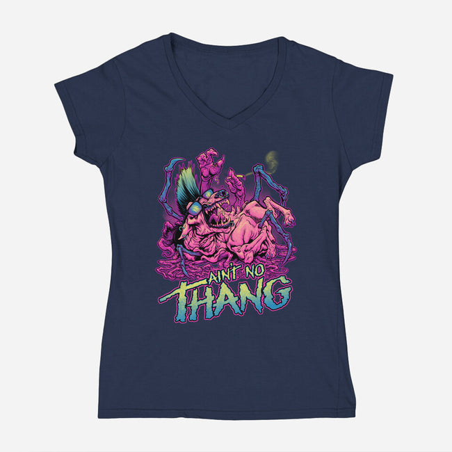 Ain't No Thang-womens v-neck tee-BeastPop
