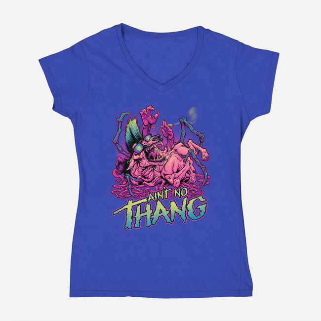 Ain't No Thang-womens v-neck tee-BeastPop