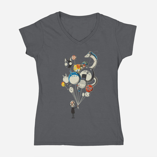 Air Of Imagination-womens v-neck tee-Harantula