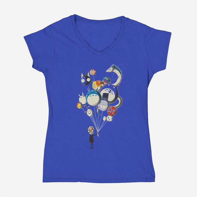 Air Of Imagination-womens v-neck tee-Harantula