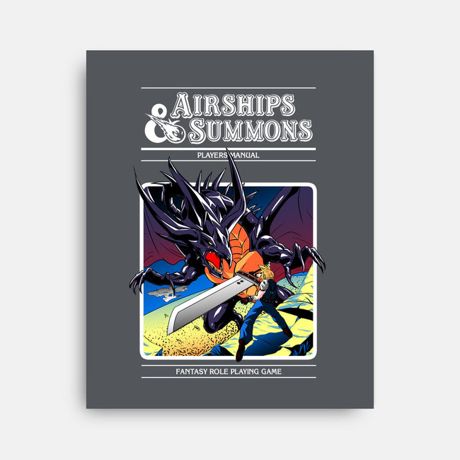 Airships & Summons-none stretched canvas-Coinbox Tees