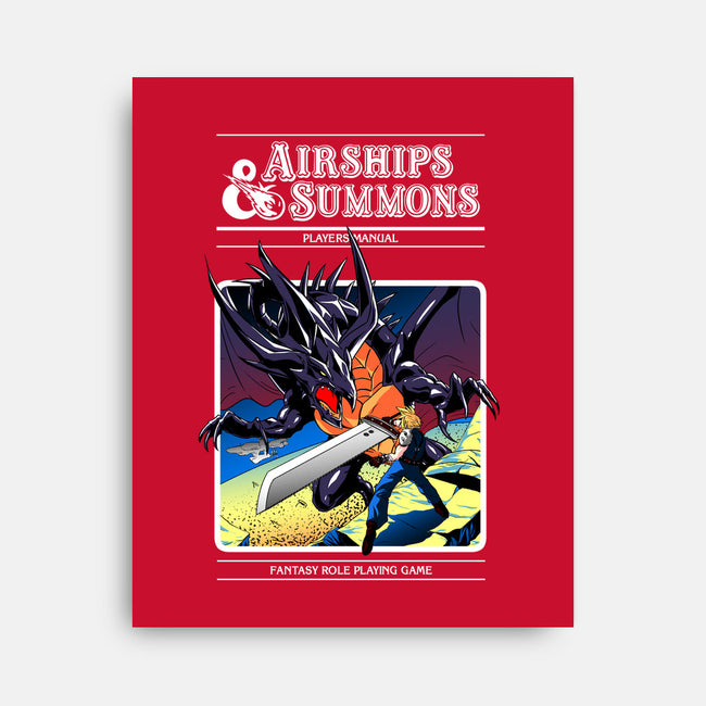 Airships & Summons-none stretched canvas-Coinbox Tees