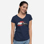Akina's Drift King-womens v-neck tee-InkOne