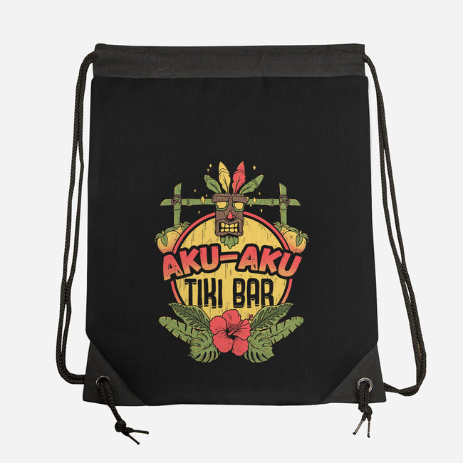 Aku Aku Tiki Bar-none drawstring bag-ilustrata
