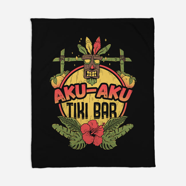 Aku Aku Tiki Bar-none fleece blanket-ilustrata