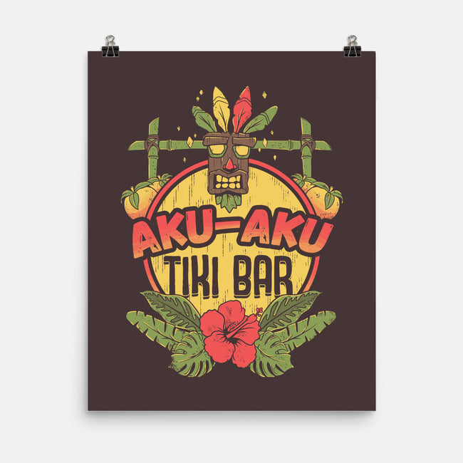 Aku Aku Tiki Bar-none matte poster-ilustrata