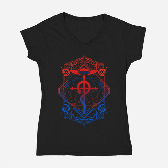 Alchemy Nouveau-womens v-neck tee-ChocolateRaisinFury