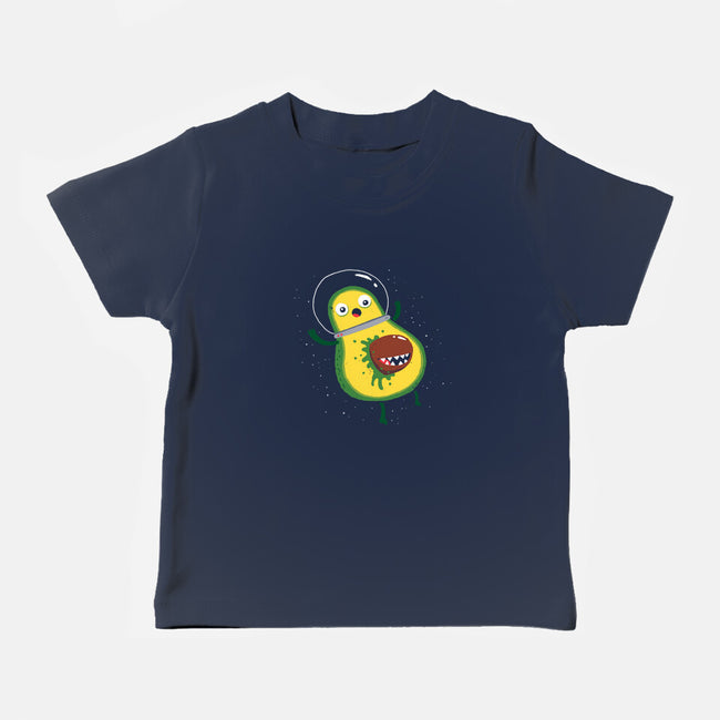 Alien Avocado-baby basic tee-DinoMike