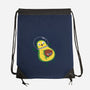Alien Avocado-none drawstring bag-DinoMike
