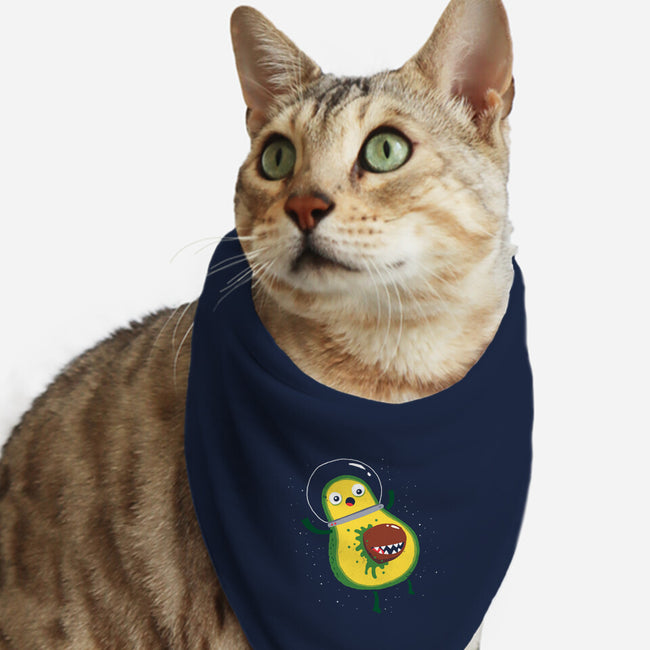 Alien Avocado-cat bandana pet collar-DinoMike