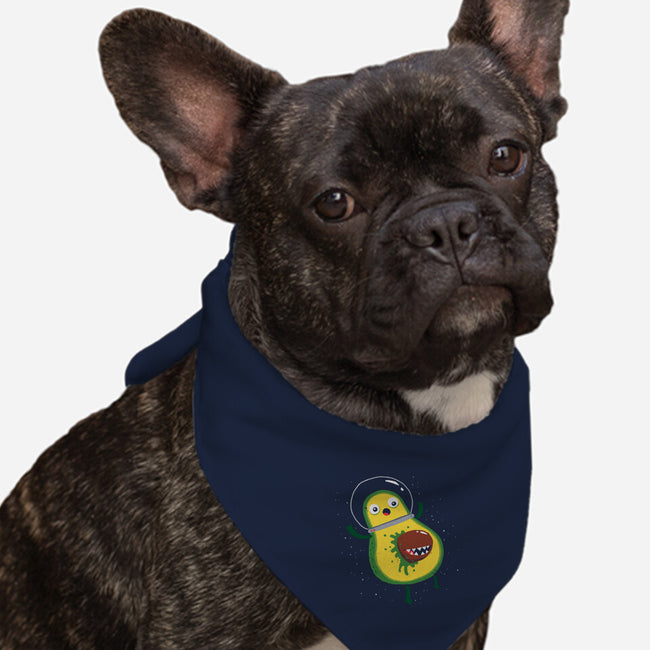 Alien Avocado-dog bandana pet collar-DinoMike