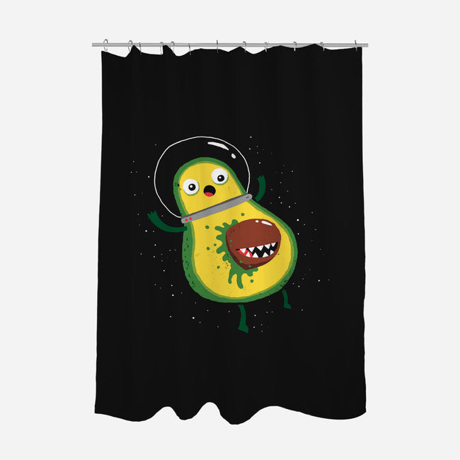 Alien Avocado-none polyester shower curtain-DinoMike
