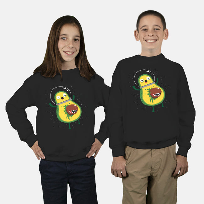 Alien Avocado-youth crew neck sweatshirt-DinoMike