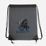 Alien Eats Alien-none drawstring bag-Letter_Q