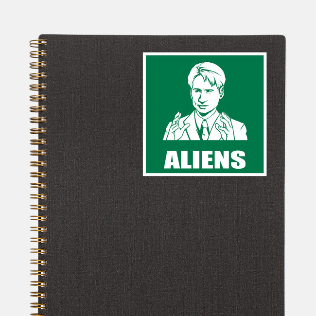 Aliens-none glossy sticker-BrushRabbit