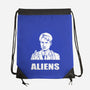 Aliens-none drawstring bag-BrushRabbit