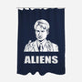 Aliens-none polyester shower curtain-BrushRabbit