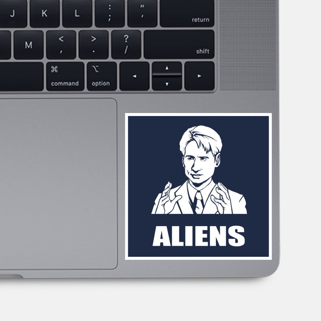 Aliens-none glossy sticker-BrushRabbit