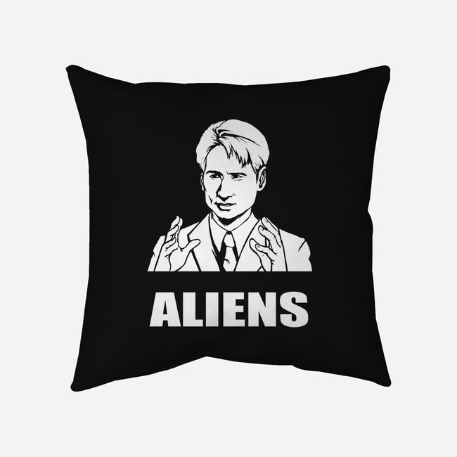 Aliens-none removable cover w insert throw pillow-BrushRabbit