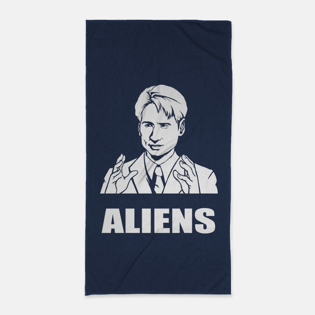 Aliens-none beach towel-BrushRabbit