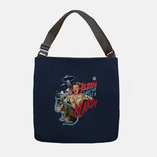 Aliens Gave My Cat a Beard-none adjustable tote-Steven Rhodes