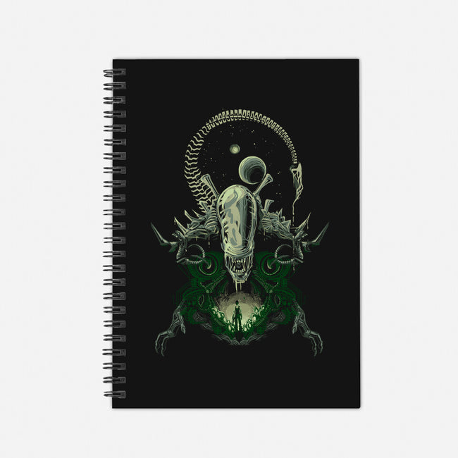 Alien's Nightmare-none dot grid notebook-Harantula