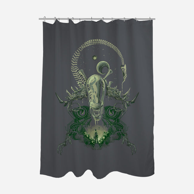 Alien's Nightmare-none polyester shower curtain-Harantula