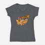 All Aboard-womens v-neck tee-kpcomix