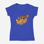 All Aboard-womens v-neck tee-kpcomix