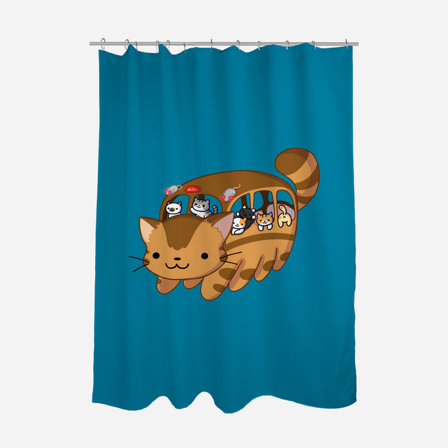 All Aboard-none polyester shower curtain-kpcomix