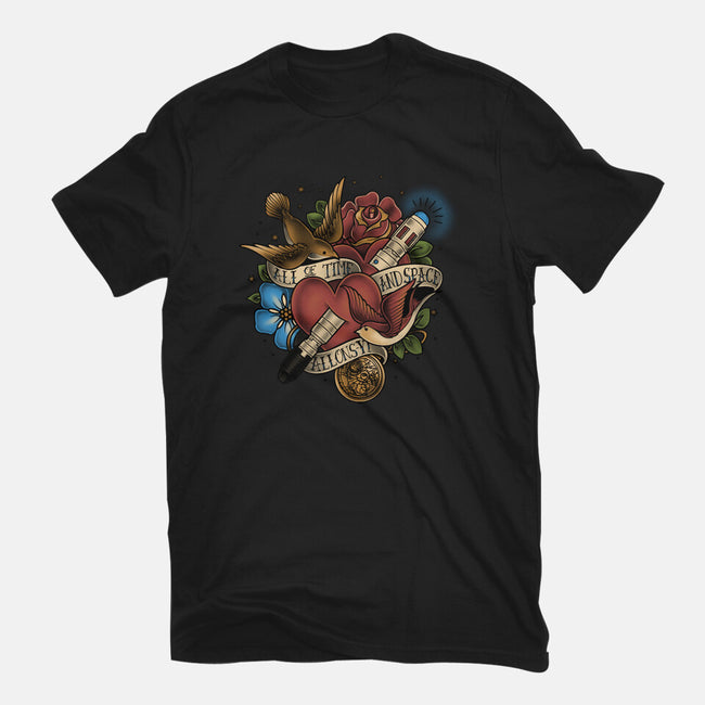 All of Time and Space Tattoo-womens fitted tee-MeganLara