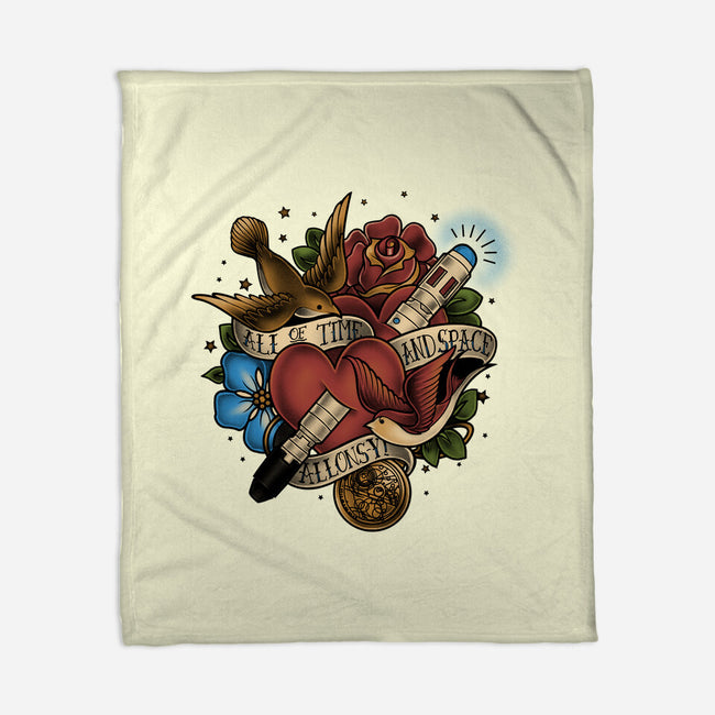 All of Time and Space Tattoo-none fleece blanket-MeganLara