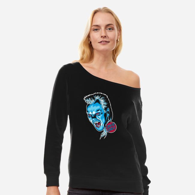All the Damn Vampires-womens off shoulder sweatshirt-Nemons