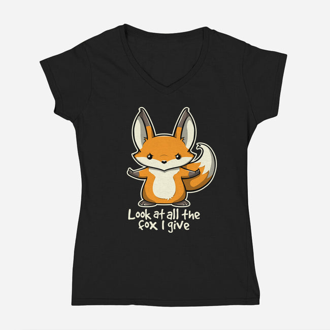 All The Fox-womens v-neck tee-Licunatt