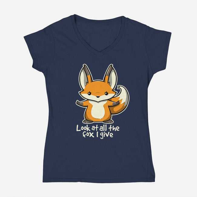 All The Fox-womens v-neck tee-Licunatt