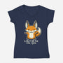 All The Fox-womens v-neck tee-Licunatt