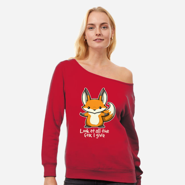 All The Fox-womens off shoulder sweatshirt-Licunatt