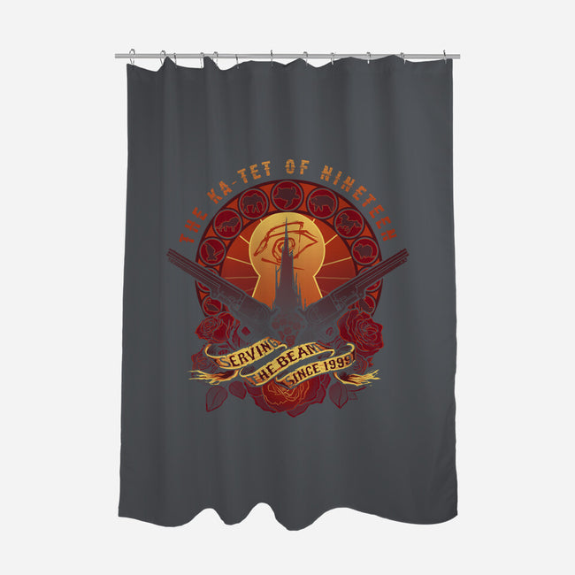 All Things Serve the Beam-none polyester shower curtain-MeganLara