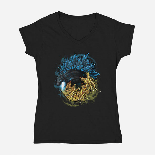 Alpha Battle-womens v-neck tee-alemaglia