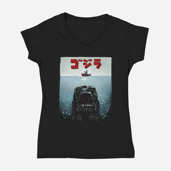 Alpha Predator-womens v-neck tee-ninjaink