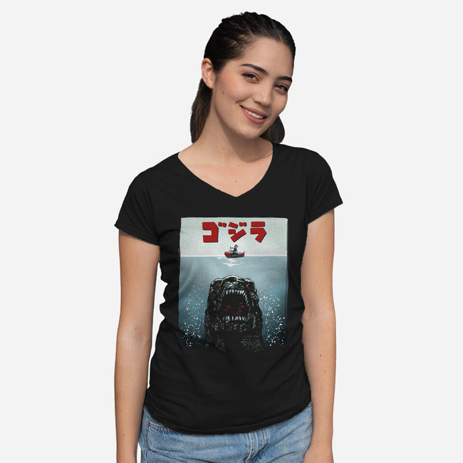 Alpha Predator-womens v-neck tee-ninjaink
