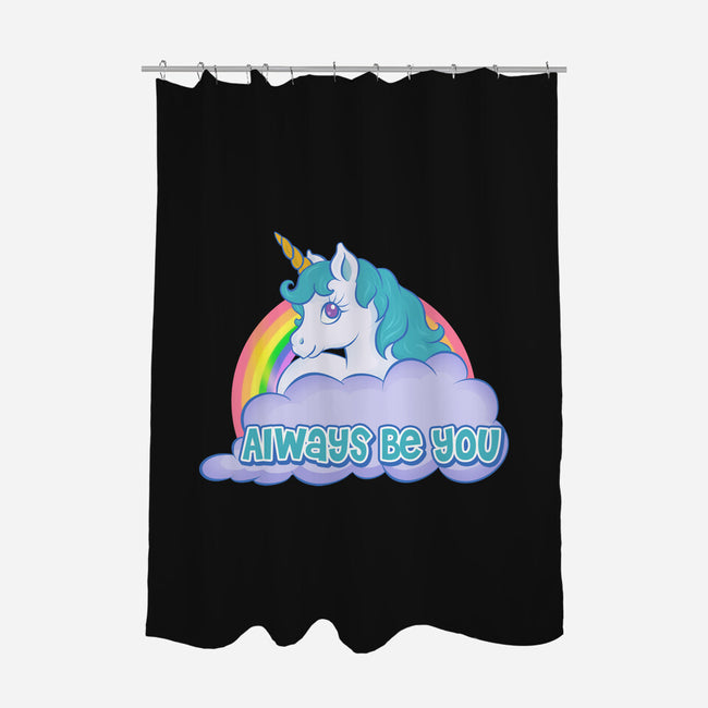 Always Be You-none polyester shower curtain-Ellador