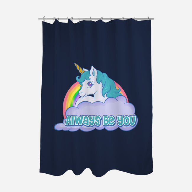 Always Be You-none polyester shower curtain-Ellador