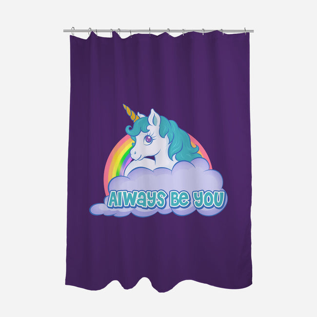 Always Be You-none polyester shower curtain-Ellador